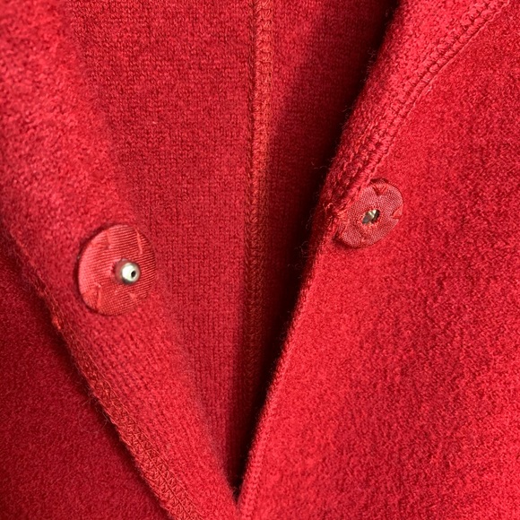 WILLI SMITH Red Boiled Wool Snap Closure Jacket L - Picture 6 of 7